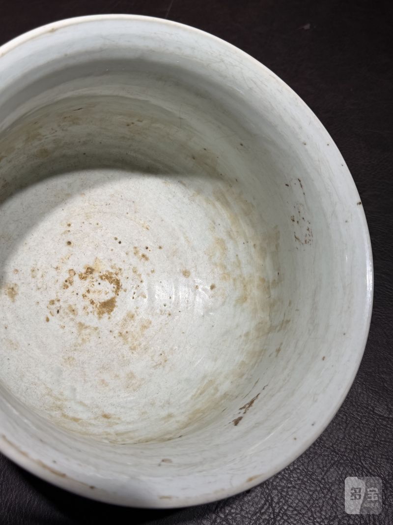 明崇祯 青花“丙吉问牛”人物图钵式炉 - 图10
